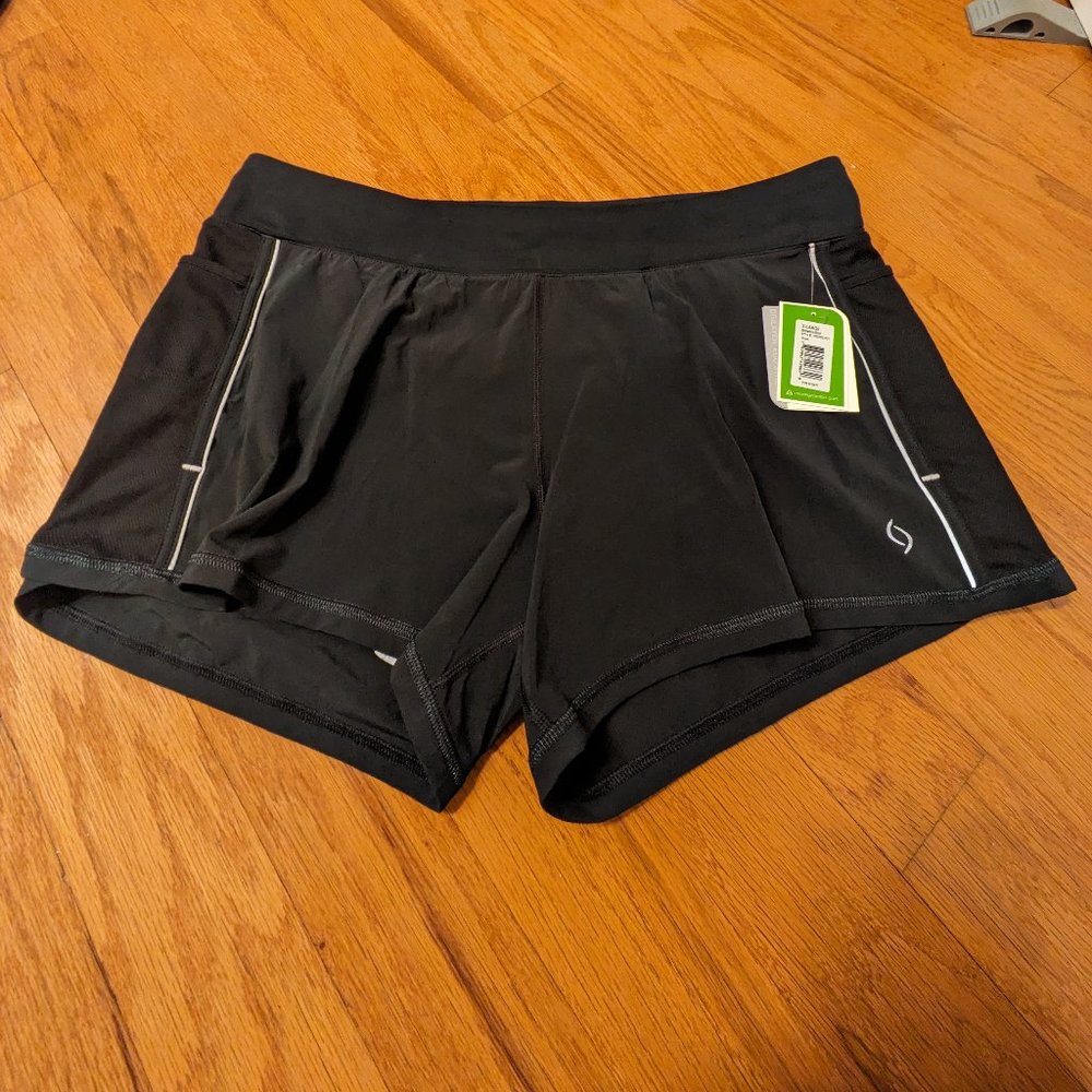 NWT Moving Comfort Momentum Running Short, Black, Size Women's XL